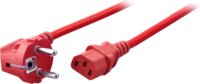 M-CAB EK588RT.1.8V2 250V Derékszögű hálózati tápkábel 1.8m - Piros