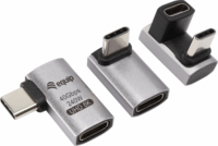 Equip 133478 USB Type-C apa - USB Type-C anya Átalakító Adapter készlet (3 db / csomag)