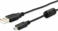Equip 128596 USB-A apa - MicroUSB-B apa 2.0 Adatkábel 1m - Fekete
