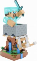 Exquisite Gaming Minecraft Diamond Steve Cable Guy Telefon/Kontroller Tartó Figura