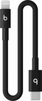 Apple Beats Woven Short USB-C apa - Lightning apa 2.0 Adat és töltő kábel 0.2m - Fekete