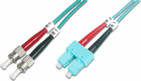 DIGITUS LWL Optikai Patch kábel ST - SC Duplex OM3 3.00m - Kék