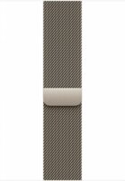 Apple Watch S4/S5/S6/S7/S8/S9/S10/SE/Ultra Gyári Milánói Fém Pánt 44/45/46/49mm - Natúr M/L