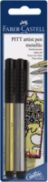 Faber-Castell Pitt Artist 1,5mm művész filctoll szett - Arany/Ezüst (2db / csomag)
