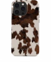 Burga Celestial Apple iPhone 15 Pro Hátlapvédő telefon tok - Barna/Fehér Tehén mintás