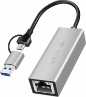 Logilink UA0422 USB-A/C 2,5G Ethernet Hálózati Adapter - Szürke