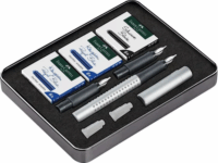 Faber-Castell Kalligráf töltőtoll készlet 3db heggyel (Kék és Fekete tinta) - Szürke