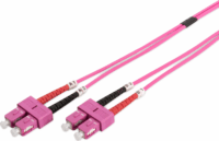DIGITUS LWL Optikai Patch kábel SC - SC Duplex OM4 1.00m - Lila