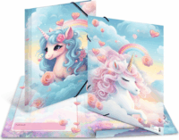 Herma Happy Unicorns A3 Karton Gumis mappa - Mintás