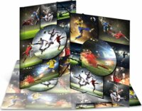 Herma Fussball Pappe A4 Rugalmas Karton Gumis mappa - Foci mintás
