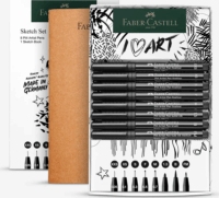 Faber-Castell 9 részes művész készlet filctollal és vázlatfüzettel