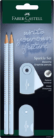 Faber-Castell Sparkle "HB" Grafitceruza szett radírral és hegyezővel - Kék (4 db / csomag)