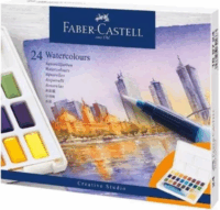 Faber-Castell 24 darabos Akvarellfesték készlet víztartályos ecsettel