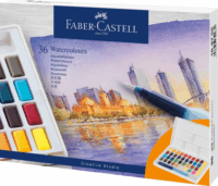 Faber-Castell 36 darabos Akvarellfesték készlet víztartályos ecsettel