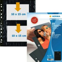 Herma 7786 Fényképalbum betét 10x15 cm fényképhez 10 db lap (4 fotó/lap) - Fekete