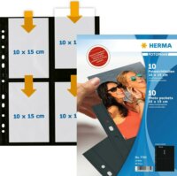 Herma 7785 Fényképalbum betét 10x15 cm fényképhez 10 db lap (8 fotó/lap) - Fekete