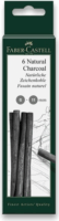 Faber-Castell Természetes szén 6-11mm (6db/csomag)