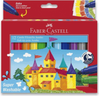 Faber-Castell Jumbo Mosható Filctoll készlet - Vegyes színek (12db/csomag)