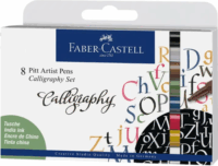 Faber-Castell Kalligráf művészfilc készlet 2,5mm - Vegyes színek (8db/csomag)