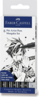 Faber-Castell Pitt művész filctoll készlet Manga rajzoláshoz - Fekete (6db/csomag)