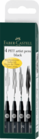 Faber-Castell Pitt Tűfilc készlet - Fekete (4db/csomag)