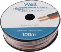 Well LSP-CCA0,50BR-100-WL Hangszóró kábel 2x0,50mm² 100m - Piros/Fekete