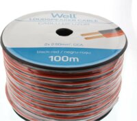 Well LSP-CCA2.50BR-100-WL Hangszóró kábel 2x2,5mm² 100m - Piros/Fekete