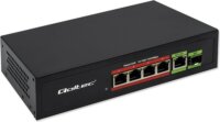 Qoltec 52296 Fémházas 5+1-port 10/100Mbps PoE Switch