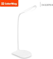 ColorWay CW-DL06FPB-W Hordozható Akkus Asztali LED lámpa 31 cm - Fehér