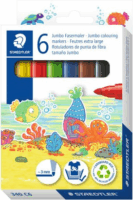 Staedtler Noris Jumbo Vastag filctoll készlet 2mm - Vegyes színek (6db / csomag)