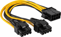 Akyga AK-CA-81 PCI-E 8-pin - 2 x PCI-E 6+2-pin Tápkábel Adapter