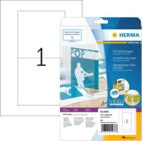 Herma 5033 CD / DVD betét 121 x 242 mm Címke tintasugaras és lézer nyomtatóhoz (25 címke / csomag)