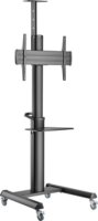 Sbox FS-446-2 FS-224-2 37"-70" TV / Monitor gurulós padló tartó állvány - Fekete