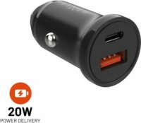 Fixed USB-A / USB-C Autós töltő 20W - Fekete