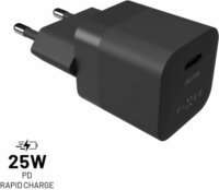Fixed Mini USB-C Hálózati töltő Adapter 25W - Fekete