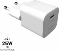 Fixed Mini USB-C Hálózati töltő Adapter 25W - Fehér