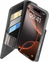 Cellularline Book Agenda 2 Apple iPhone 16 Pro Flip Telefon tok - Fekete