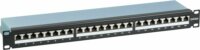 M-CAB 37666SW.1M 19" Cat.6A Patch Panel 24 port - Fekete