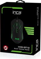 INCA IMG-GT12 Vezetékes Gaming Egér RGB fényel - Fekete