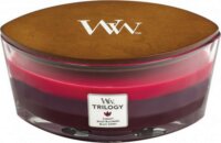 WoodWick Trilogy Sun-Ripened Berries - Napérett Bogyós Gyümölcsök Illatgyertya 453,6g - Trikolor