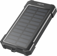 Logilink PA0335 Napelemes powerbank USB-A + Type-C / 10000mAh 12W - Fekete