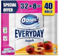 Ooops Everday 3 rétegű Toalettpapír barack illattal (40 tekercs)