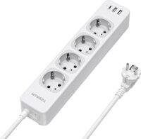 Tessan TS-307-C 2x USB-A / USB-C Hálózati elosztó 4 aljzatos 2m - Fehér