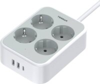 Tessan TS-PS01DE00 2xUSB-A / USB-C Hálózati elosztó 4 aljzatos 2m - Fehér