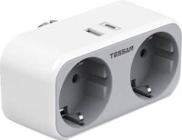 Tessan TS-WS02DE01 USB-A / USB-C Hálózati elosztó 2 aljzatos - Fehér