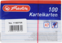 Herlitz 1150705 100 lapos A7 Vonalas jegyzettömb - Fehér