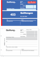 Herlitz 886614 2 x 50 lapos A6 Nyugtatömb - Fehér