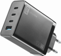 Cellularline Multipower Nano GaN 3xUSB-C + USB-A Hálózati töltő 100W - Fekete