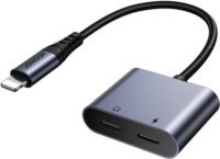Joyroom SY-L02 Lightning apa - 2xLightning anya Átalakító Adapter - Fekete