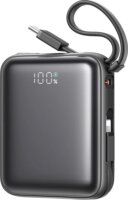 Joyroom JR-PBF27 Mini Powerbank integrált kábellel Lightning + Type-C / 10000mAh 22,5W - Fekete